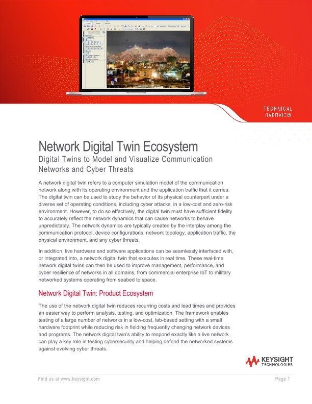 Unlocking Network Resilience with Keysight's Network Digital Twin Ecosystem